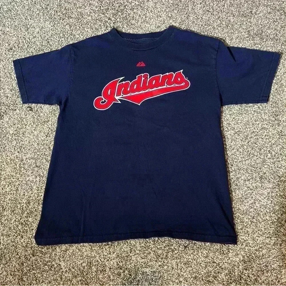 CLEVELAND INDIANS baseball Victor Martinez #41 youth Large T shirt  Jersey 2008 - Picture 1 of 10
